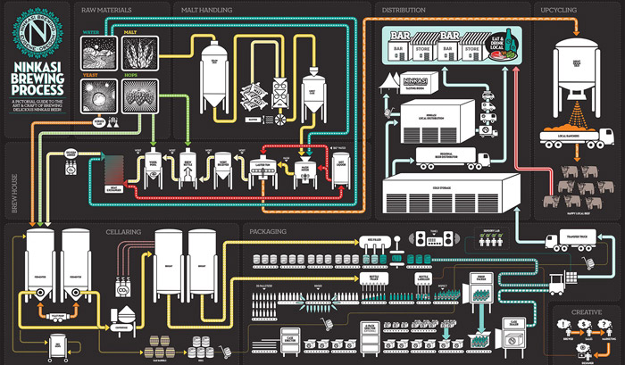 Infographic of the brewing process